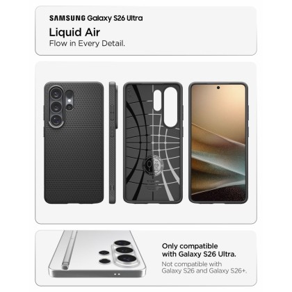 SPIGEN LIQUID AIR GALAXY S26 ULTRA MATTE BLACK
