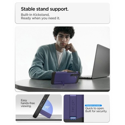 Удароустойчив, твърд кейс с MagSafe за Samsung Galaxy S26+ Plus от Spigen Tough Armor Mag - Ash Violet