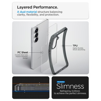 Удароустойчив твърд кейс за Samsung Galaxy S26+ Plus от Spigen Ultra Hybrid - Space Crystal