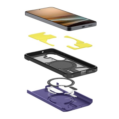 Удароустойчив, твърд кейс с MagSafe за Samsung Galaxy S26 от Spigen Tough Armor Mag - Ash Violet