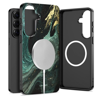 Твърд калъф с MagSafe пръстен за Samsung Galaxy S26 от Tech-Protect Lamano - Verde Aura