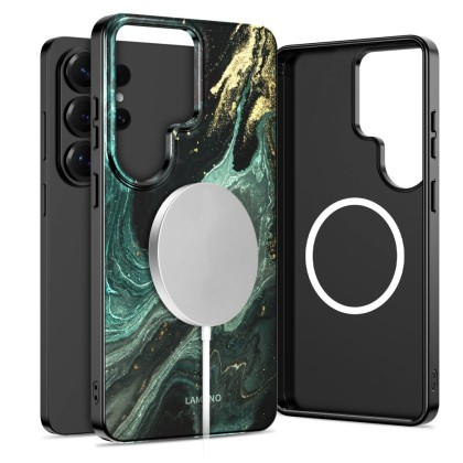 Твърд калъф с MagSafe пръстен за Samsung Galaxy S26 Ultra от Tech-Protect Lamano - Verde Aura