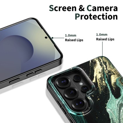 Твърд калъф с MagSafe пръстен за Samsung Galaxy S26 Ultra от Tech-Protect Lamano - Verde Aura