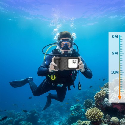 TECH-PROTECT IPX8 PRO UNIVERSAL DIVING WATERPROOF CASE GREY/BLACK