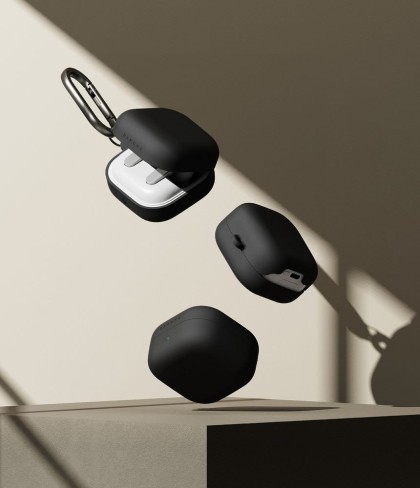 Силиконов калъф за слушалки Samsung Galaxy Buds 4 / 4 Pro от Ringke Silicone - Black