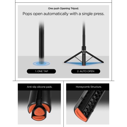 SPIGEN S581W MAGSAFE BLUETOOTH SELFIE STICK TRIPOD BLACK