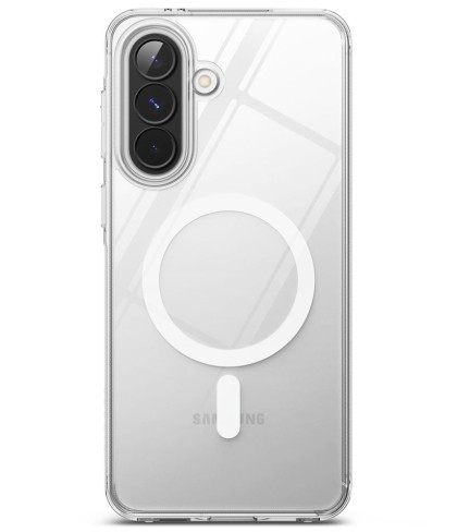 Удароустойчив твърд кейс с MagSafe за Samsung Galaxy A57 5G от Ringke Fusion Magnetic - Clear