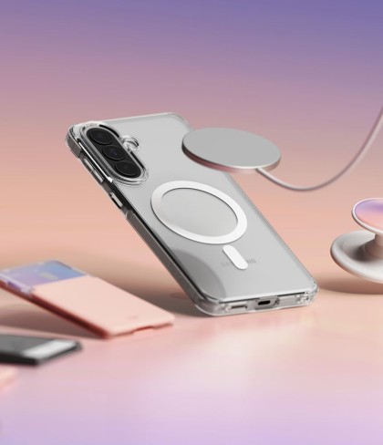 Удароустойчив твърд кейс с MagSafe за Samsung Galaxy A57 5G от Ringke Fusion Magnetic - Clear