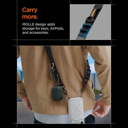 SPIGEN DA30M UNIVERSAL LANYARD STRAP CROSSBODY BLACK
