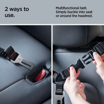 SPIGEN PS100 UNIVERSAL CAR SEAT BELT HOLDER FOR PETS BLACK