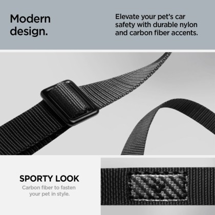 SPIGEN PS100 UNIVERSAL CAR SEAT BELT HOLDER FOR PETS BLACK