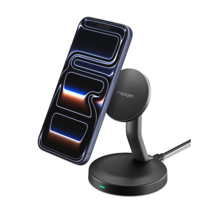 SPIGEN EF151MS ESSENTIAL MAGNETIC MAGSAFE WIRELESS CHARGER 15W BLACK