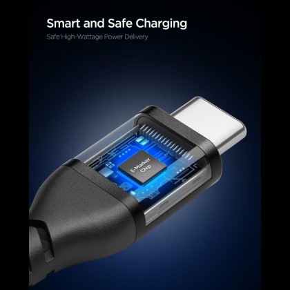 SPIGEN EB10010CCA ESSENTIAL TYPE-C CABLE 100W 100CM BLACK