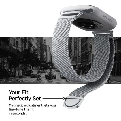 SPIGEN WBM4 BAND APPLE WATCH 8 / 9 / 10 / 11 / SE (40 / 41 / 42 MM) SILVER