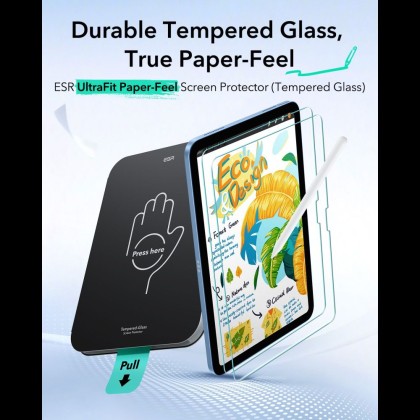 SZKŁO HARTOWANE ESR PAPER FEEL 2-PACK IPAD 10.9” 10 / 2022 / 11” 11 2025 CLEAR