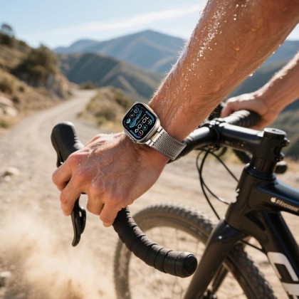 TECH-PROTECT MILANO VANGUARD APPLE WATCH 8 / 9 / 10 / 11 / SE / ULTRA (44 / 45 / 46 / 49 MM) TITANIUM