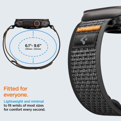 SPIGEN ATHLEX AIR 2 APPLE WATCH 8 / 9 / 10 / 11 / SE / ULTRA (44 / 45 / 46 / 49 MM) ACTIVE BLACK / ORANGE