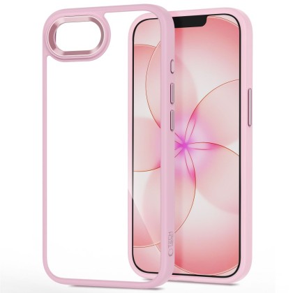 Твърд кейс за iPhone 16e / 17e от Tech-Protect MagMat - Soft Pink / Clear