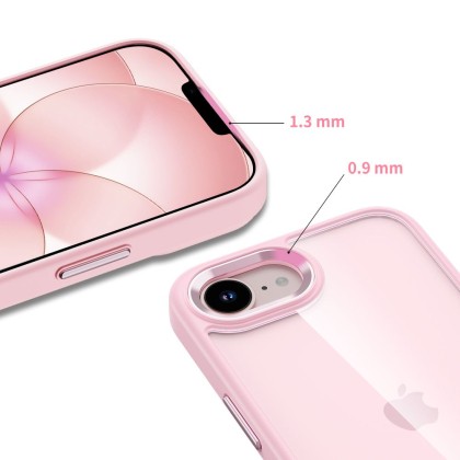 Твърд кейс за iPhone 16e / 17e от Tech-Protect MagMat - Soft Pink / Clear