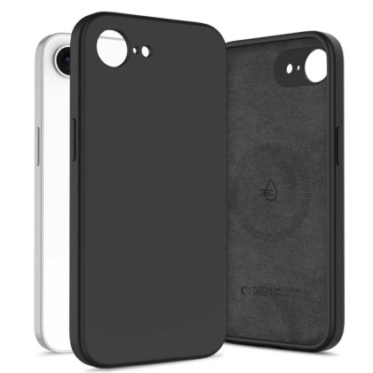 Твърд силиконов кейс с MagSafe за iPhone 16e / 17e от Tech-Protect Silicone - Black