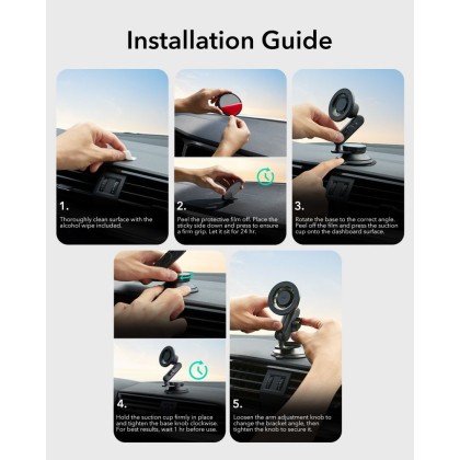 ESR OMNILOCK MAGNETIC MAGSAFE DASHBOARD CAR MOUNT BLACK