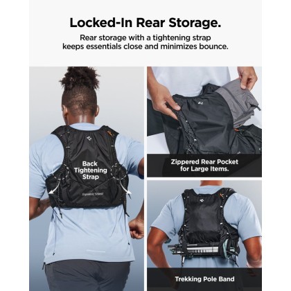 SPIGEN A721 DYNAMIC SHIELD RUNNING VEST ACTIVE (M-L) + SOFT FLASK BLACK
