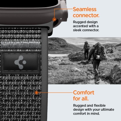 SPIGEN ATHLEX AIR 2 APPLE WATCH 8 / 9 / 10 / 11 / SE / ULTRA (44 / 45 / 46 / 49 MM) ACTIVE BLACK / GREY