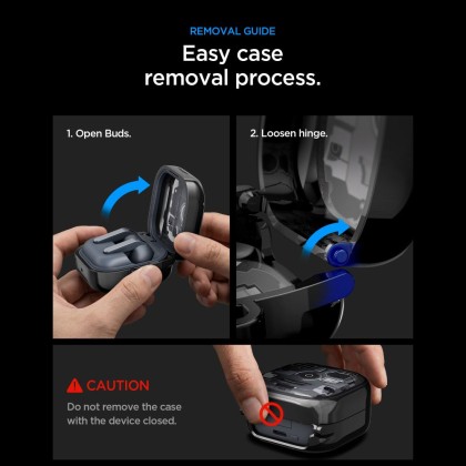 SPIGEN ULTRA HYBRID SAMSUNG GALAXY BUDS 4 / 4 PRO ZERO ONE BLACK