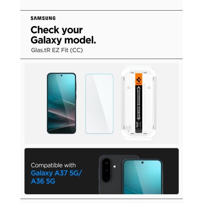 SZKŁO HARTOWANE SPIGEN GLAS.TR ”EZ FIT HD” GALAXY A36 / A37 5G CLEAR