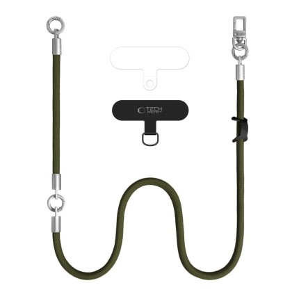 TECH-PROTECT C10S ROPE CROSSBODY & WRIST OLIVE GREEN/TITANIUM