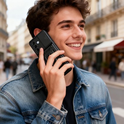 Удароустойчив калъф за Samsung Galaxy A27 5G от Tech-Protect CamShield Pro - Black