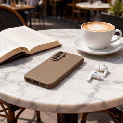 Силиконов кейс за Samsung Galaxy A27 5G от Tech-Protect Icon - Brown