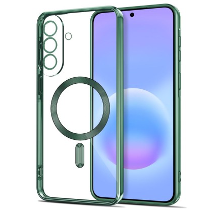 Твърд кейс с MagSafe и протектор за камерата на Samsung Galaxy A37 5G от Tech-Protect MagFlex - Jungle Green