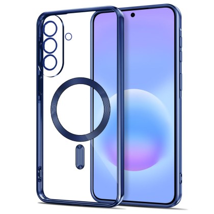 Твърд кейс с MagSafe и протектор за камерата на Samsung Galaxy A57 5G от Tech-Protect MagFlex - Navy Blue
