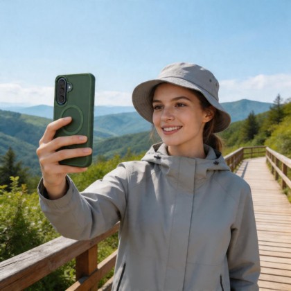 Твърд кейс с MagSafe пръстен за Samsung Galaxy A36 / A56 / A37 5G от Tech-Protect MagMat - Matte Green