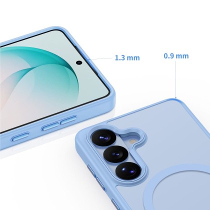 Твърд кейс с MagSafe пръстен за Samsung Galaxy S26 от Tech-Protect MagMat - Sky Blue