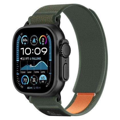 TECH-PROTECT NYLON ELITE APPLE WATCH 8 / 9 / 10 / 11 / SE / ULTRA (44 / 45 / 46 / 49 MM) GREEN/ORANGE