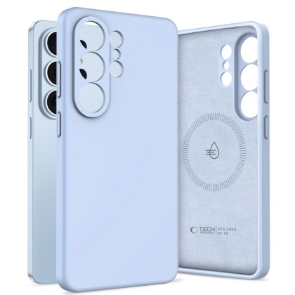 Твърд силиконов кейс с MagSafe за Samsung Galaxy S26 Ultra от Tech-Protect Silicone - Sky Blue