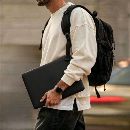 TECH-PROTECT SOFTSHELL MACBOOK AIR 13 M2-M5 2023-2026 MATTE BLACK