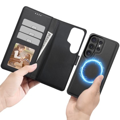 Кожен тефтер за Samsung Galaxy S26 Ultra от Tech-Protect Wallet - Black