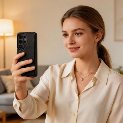 Кожен тефтер за Samsung Galaxy S26 Ultra от Tech-Protect Wallet - Black