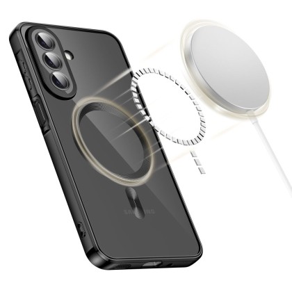 Твърд кейс с MagSafe и протектор за камерата на Samsung Galaxy A27 5G от Tech-Protect MagFlex - Shiny Black