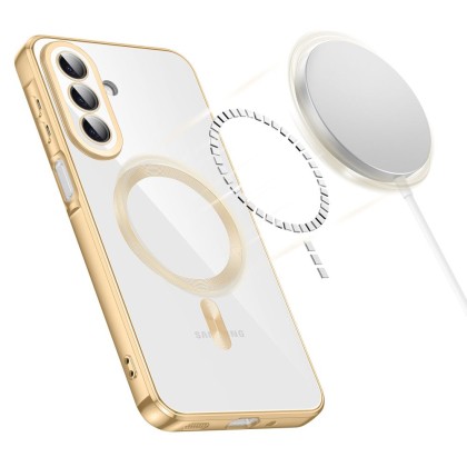 Твърд кейс с MagSafe и протектор за камерата на Samsung Galaxy A27 5G от Tech-Protect MagFlex - Shiny Gold