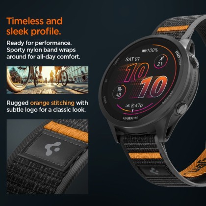 SPIGEN ATHLEX AIR GARMIN QUICK RELEASE 22 MM ACTIVE BLACK/ORANGE