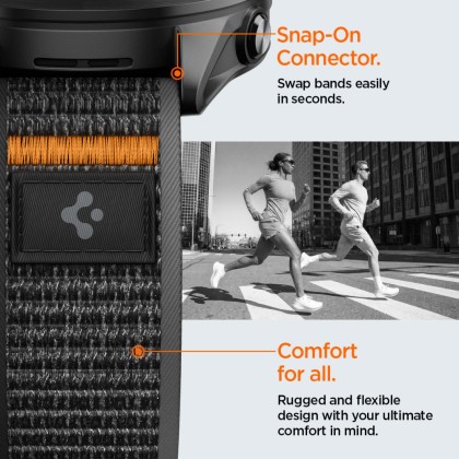 SPIGEN ATHLEX AIR GARMIN QUICK RELEASE 22 MM ACTIVE BLACK/ORANGE