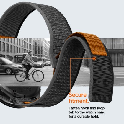 SPIGEN ATHLEX AIR GARMIN QUICK RELEASE 22 MM ACTIVE BLACK/ORANGE