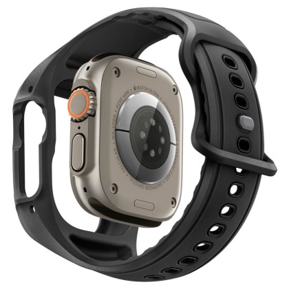 SPIGEN LIQUID AIR PRO & TEMPERED GLASS APPLE WATCH ULTRA 1 / 2 / 3 (49 MM) BLACK