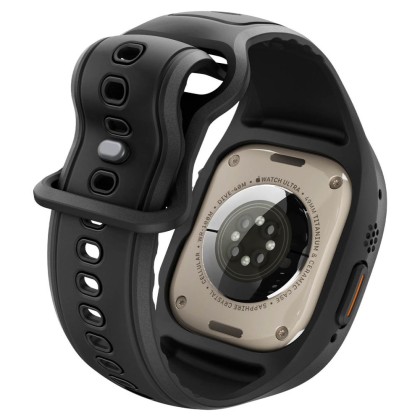 SPIGEN LIQUID AIR PRO & TEMPERED GLASS APPLE WATCH ULTRA 1 / 2 / 3 (49 MM) BLACK