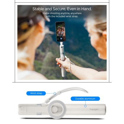 SPIGEN S582W BLUETOOTH SELFIE STICK TRIPOD DUNE BEIGE