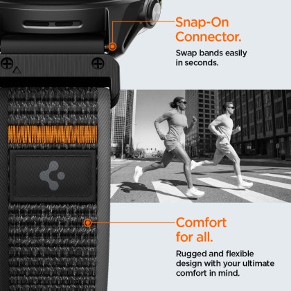 SPIGEN ATHLEX AIR GARMIN QUICKFIT 22 MM ACTIVE BLACK/ORANGE